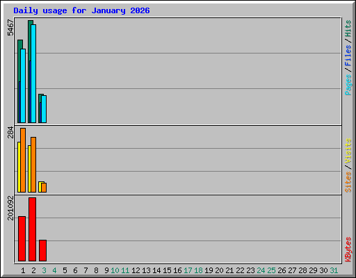 Daily usage for January 2026