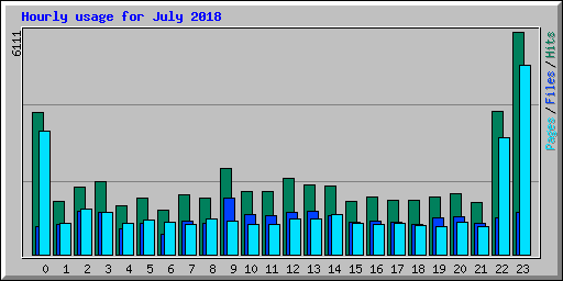 Hourly usage for July 2018