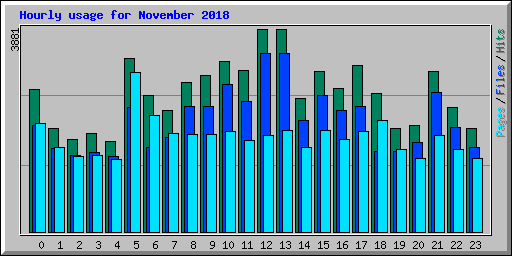 Hourly usage for November 2018