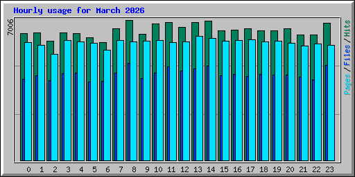 Hourly usage for March 2026