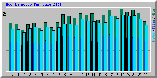 Hourly usage for July 2026